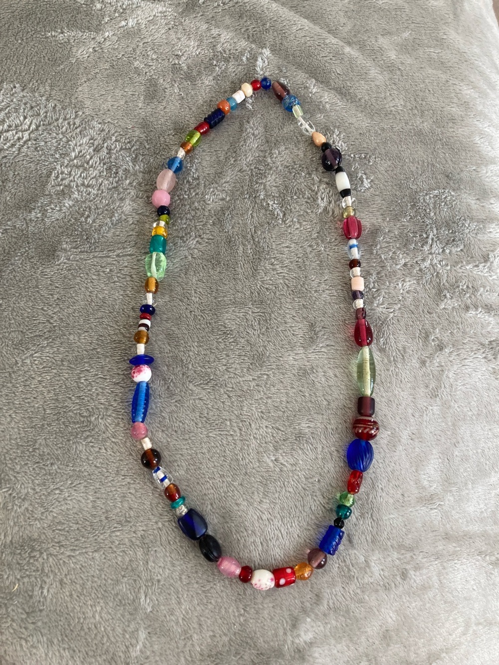 Multi glass bead necklace
